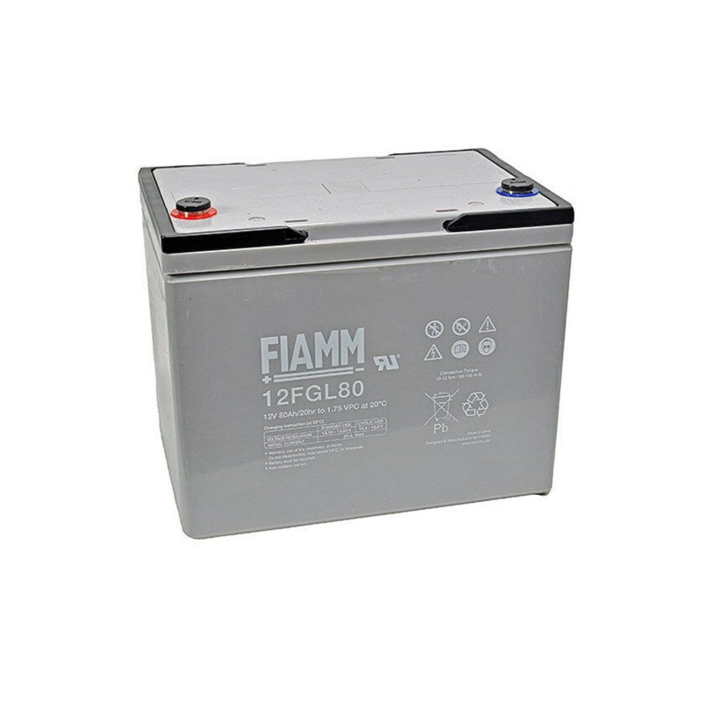 12FGL80 Batteria FIAMM AGM pannelli solari fotovoltaici 80 Ah - Ipersolar