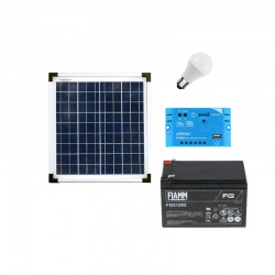 Punto luce con pannello fotovoltaico da 20W e batteria 12Ah - Ipersolar