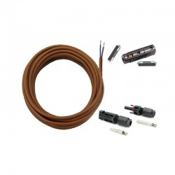 Kit connessione moduli solari max 160W [Cavo 2x2,5mmq + Fusibili] - 5mt