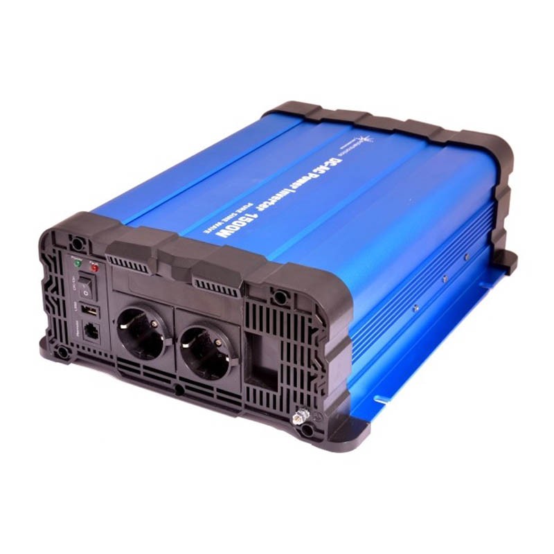 Inverter onda sinusoidale pura 1500W 12V con USB - Ipersolar