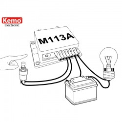 Relè temporizzato Kemo 12V - 3A - max 23 minuti [M113A]