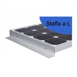 Kit Staffe a 'L' in alluminio 360 mm per pannelli SUNERGY Mod. SLIM