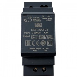 DDR-30G-24 Mean Well - Convertitore DC-DC in 9-36V -out 24V 30W DIN