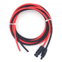 Kit connessione pannelli solari Cavi 4mmq 5m rosso + 5m nero + Connettori