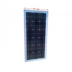 Pannello fotovoltaico barca 75 Watt - 12V MONO *Larghezza 43 cm*