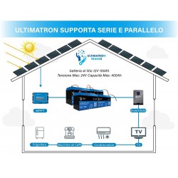 Batteria Ultimatron LiFePO4 Smart BMS 100Ah 12.8V [UL12V-100Ah]