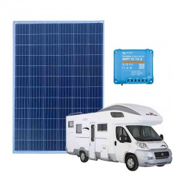 Kit Solare Camper PLUS Pannello Poli 200W 12V carica Batteria