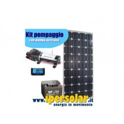 Kit solare  pompaggio acqua 100W - pompa autoclave max 17 l/min