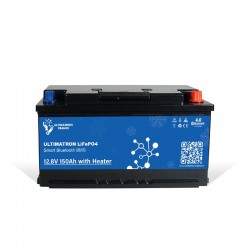 Batteria Litio Ultimatron LiFePO4 Smart BMS sottosedile 150Ah 12V...