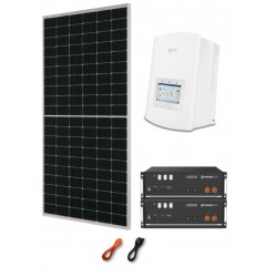 Kit solare Fotovoltaico Monofase inverter SOLIS 6kW Litio Pylontech...