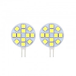 Lampada 12 led luce calda 2W 12V - attacco G4 - CONF. 2 PEZZI