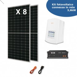 Kit Casa 3,6 kW - Inverter SOLIS 3,6kW ibrido + Accumulo Litio 4,8kWh -...