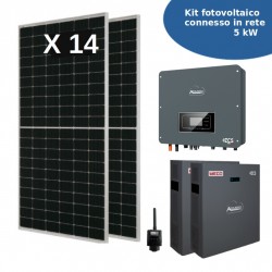 Kit Casa 5 kW - Inverter ZCS AZZURRO 5kW ibrido + Accumulo Litio 9,8 kWh...