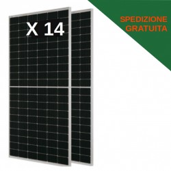 Set 14 Pannelli Solari Fotovoltaici Mono DMEGC BIFACCIALE 375W Tot 5250W...