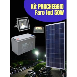 Kit illuminazione parcheggio con Faro led 50W - Pannello 230W