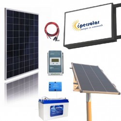 Kit solare fotovoltaico 40W per alimentazione insegne LED a 24V