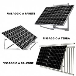 Supporto universale per balcone, muro o tetto piano per pannello solare...